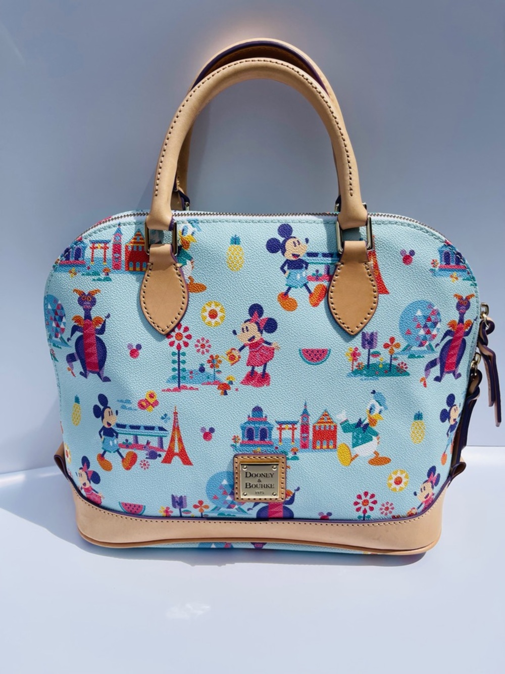 NWT Dooney & Bourke Disney Epcot Food & Wine Festival Satchel Bag Purse Figment